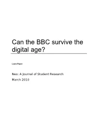 Can the BBC Survive the Digital Age?