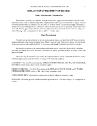 EXPLANATION of PRECIPITATION RECORDS Data Collection And