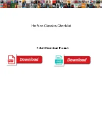 He Man Classics Checklist