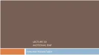 Lecture 30 Motional Emf