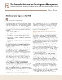 Minimalism Updated 2012
