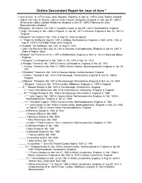 Outline Descendant Report for Joan of Acre