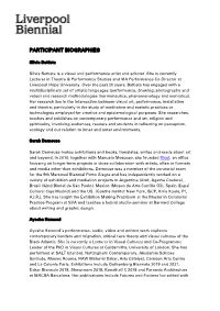 Participant Biographies
