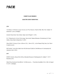 Robert Rauschenberg Selected Group