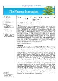 Studies on Preparation of Basundi Blended with Custard Apple Pulp