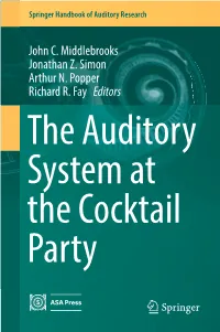 The Auditory System at the Cocktail Party Chapter 5 Modeling the Cocktail Party Problem