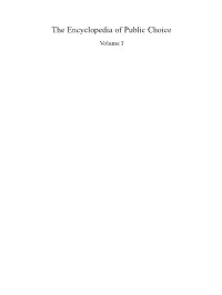 The Encyclopedia of Public Choice Volume I the Editors