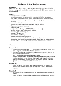 A Syllabus of Core Surgical Anatomy