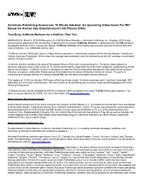 Activision Publishing Announces 10 Minute Solution, an Upcoming Video Game for Wii™ Based on Anchor Bay Entertainment's Hit Fitness Dvds