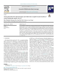 Anion Photoelectron Spectroscopic and Relativistic Coupled-Cluster Studies of − Uranyl Dichloride Anion, Uo2cl2 Mary Marshall, Zhaoguo Zhu, Junzi Liu, Kit H