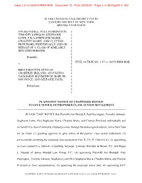 Blondell Case – Prelim Approval Motion