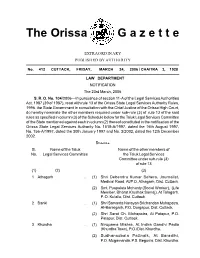 The Orissa G a Z E T T E