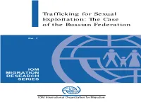 Trafficking for Sexual Exploitation: the Case of the Russian Federation