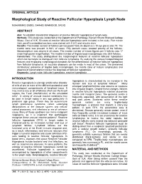 Morphological Study of Reactive Follicular Hyperplasia Lymph Node