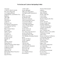 "On the Record" Participating Outlets
