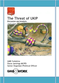 The Threat of UKIP Discussion and Analysis