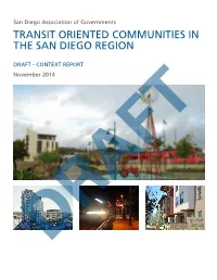 Transit Oriented Communities in the San Diego Region
