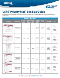USPS Priority Mail Box Size Guide