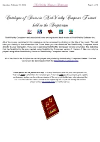 Catalogue of Scores in Noteworthy Composer Format Held on the Scriptorium