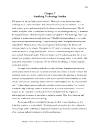 Chapter 7 Justifying Technology Studies