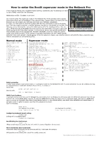 How to Enter the Boost Superuser Mode in the Netbook Pro