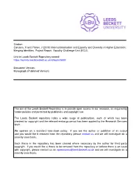 Internationalisation and Equality and Diversity in Higher Education: Merging Identities