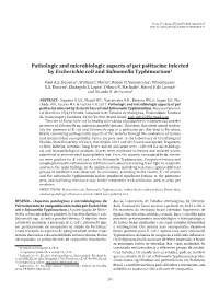 Pathologic and Microbiologic Aspects of Pet Psittacine Infected by Escherichia Coli and Salmonella Typhimurium1