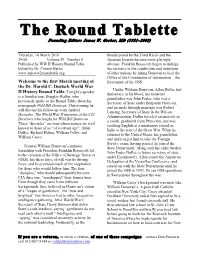 The Round Tablette Founding Editor: James W