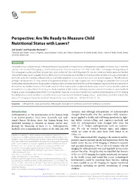 Are We Ready to Measure Child Nutritional Status with Lasers?