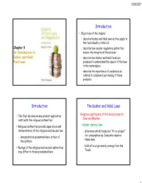 Introduction Introduction the Kosher and Halal Laws