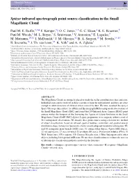 Spitzer Infrared Spectrograph Point Source Classification in the Small