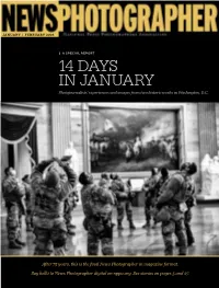 14 DAYS in JANUARY Photojournalists’ Experiences and Images from Two Historic Weeks in Washington, D.C