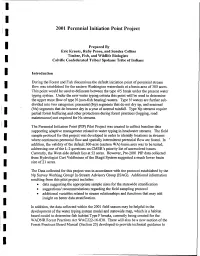 2001 Perennial Initiation Point Project