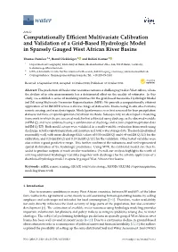 Computationally Efficient Multivariate Calibration and Validation of a Grid-Based Hydrologic Model in Sparsely Gauged West Afric