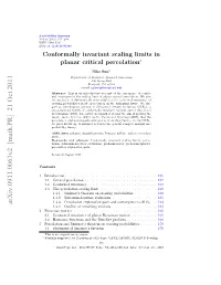 Conformally Invariant Scaling Limits in Planar Critical Percolation∗