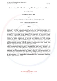 Gender Justice and Social Media Networking in India: New Frontiers in Connectedness