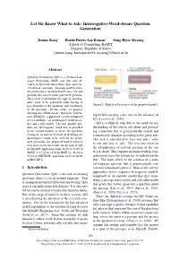 Interrogative-Word-Aware Question Generation