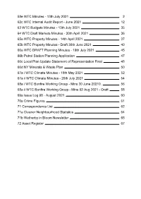 13Th July 2021 2 62C WTC Internal Audit Report