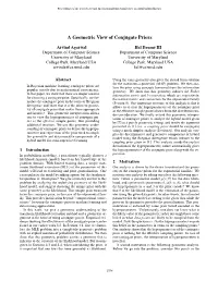 A Geometric View of Conjugate Priors