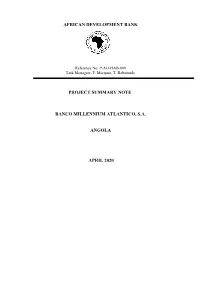 African Development Bank Project Summary Note
