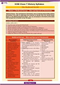 ICSE Class 7 History Syllabus the Medieval World