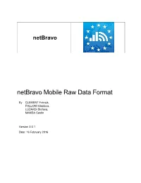Netbravo Mobile Raw Data Format