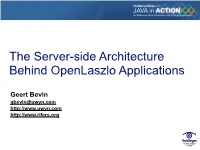 The Server-Side Architecture Behind Openlaszlo Applications