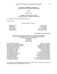 Board Meeting Minutes April 28, 2008