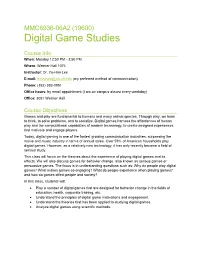 Digital Game Studies