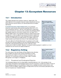 LCC DEIS Chapter 13 – Ecosystem Resources