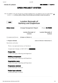 London Borough of Barking and Dagenham OPEN PROJECT