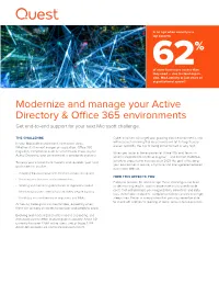 Modernize and Manage Your Active Directory & Office 365 Environments