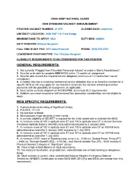 Mos Specific Requirements
