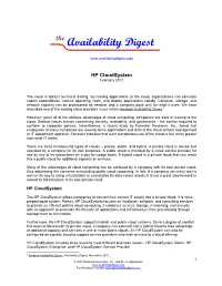 The Availability Digest